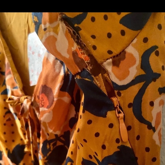 NWT Free People Morning Light Golden Mini Dress - Picture 8 of 8